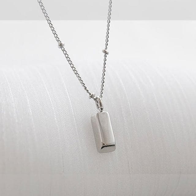 【LEEHER】金磚項鍊/鎖骨鏈/女生項鍊/招財項鍊/金色項鍊/銀項鍊/韓國項鍊/小飾品/小禮物/純銀項鍊