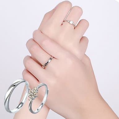 【LEEHER】結婚戒指/鋯石戒指/求婚戒指/對戒/指環/生日禮物/情侶戒指/情侶禮物/情侶對戒/戒指/純銀戒指
