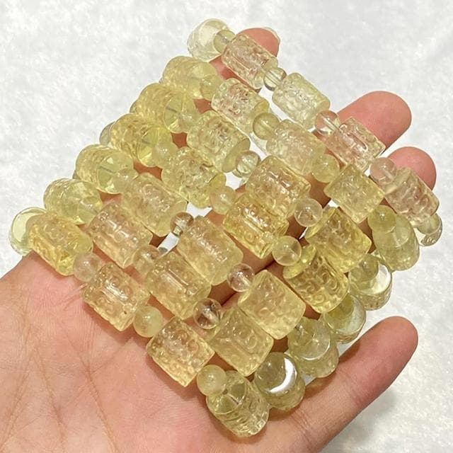 【LEEHER】女生/手串/手鍊/手環/水晶手鍊/黃水晶手鍊/回文手串/黄水晶桶珠/單圈手鍊/招財水晶/招財手鍊/廣結善緣/生日禮物