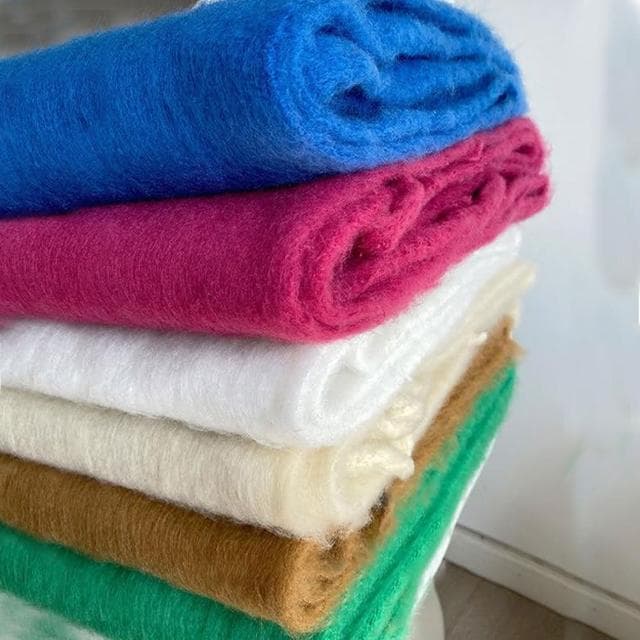 【LEEHER】毛絨圍巾/素色圍巾/發熱圍巾/圍巾/披巾/厚圍巾/馬海圍巾/推車防風毯/加厚圍脖/簡約圍巾/生日禮物