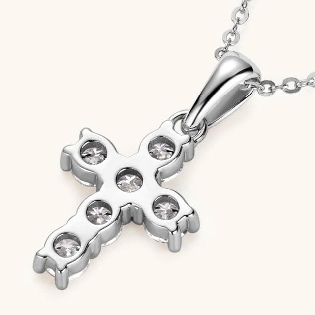 【LEEHER】女生/飾品/項鍊吊墜/925純銀/十字架/純銀項鍊/鎖骨鍊/鋯石項鍊/十字架項鍊/銀飾/生日禮物