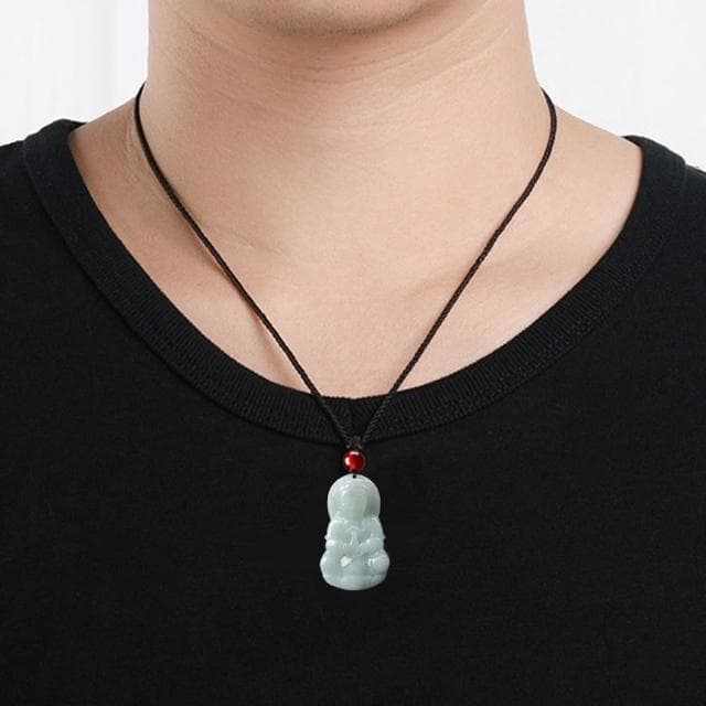 【LEEHER】彌勒佛玉墜/玉珮/飾品/翡翠/護身符/招財納福/保平安/玉石項鍊/送媽媽/觀音佛像/項鍊/女生項鍊/吊墜/小禮物