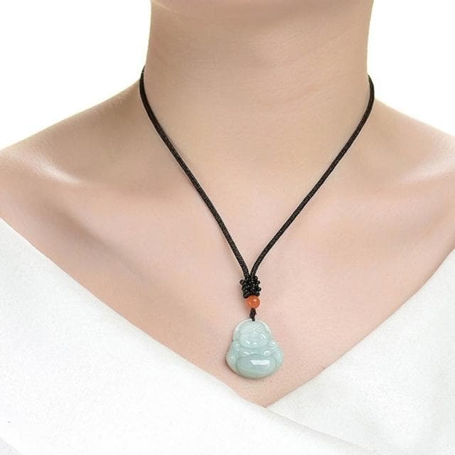 【LEEHER】彌勒佛玉墜/玉珮/飾品/翡翠/護身符/招財納福/保平安/玉石項鍊/送媽媽/觀音佛像/項鍊/女生項鍊/吊墜/小禮物