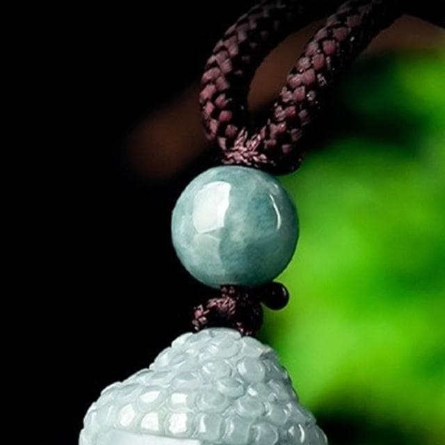 【LEEHER】翡翠/護身符/招財納福/保平安/玉石項鍊/男女同款/佛像/吊飾/玉珮/吊墜/大日如來項鍊/項鍊/飾品/生日禮物
