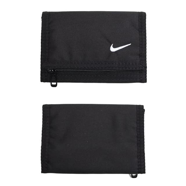【NIKE 耐吉】錢包 零錢包 卡夾 錢包運動 防水 防潑水 三摺 尼龍  魔鬼氈  AC2353-001