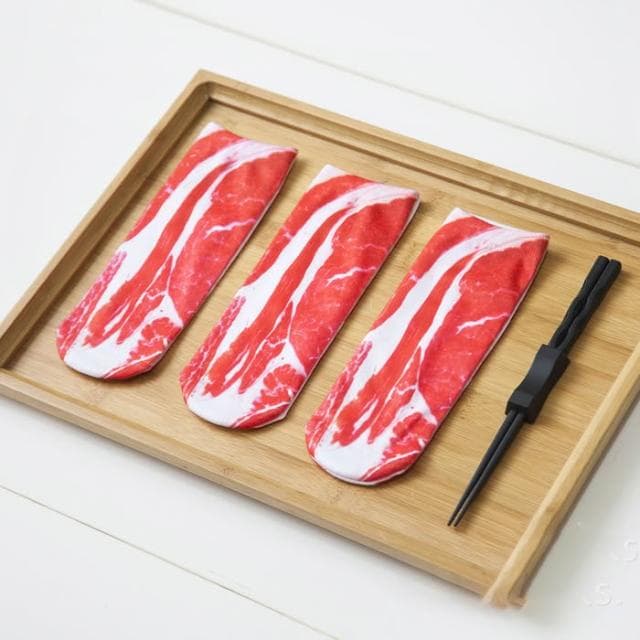 肉片襪 五花肉襪 肉肉襪 搞怪 搞笑 襪子 肉片襪子 和牛襪 搞笑襪子 交換禮物 聖誕禮物 仿真食物
