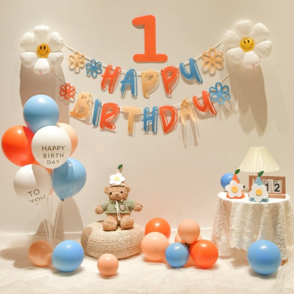 【PARTY FUN】（快速到貨）（森系）生日佈置套組(生日 生日氣球 氣球佈置 生日布條 生日數字 生日裝飾 週歲 抓周道具 週歲禮)