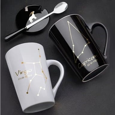 【蛋蛋購物】星座陶瓷馬克杯 450ml  (交換禮物 聖誕禮物 星座杯 情侶馬克杯 情人禮物 紀念禮物 週年紀念 陶瓷杯 個性馬克杯 生日禮物 馬克杯)