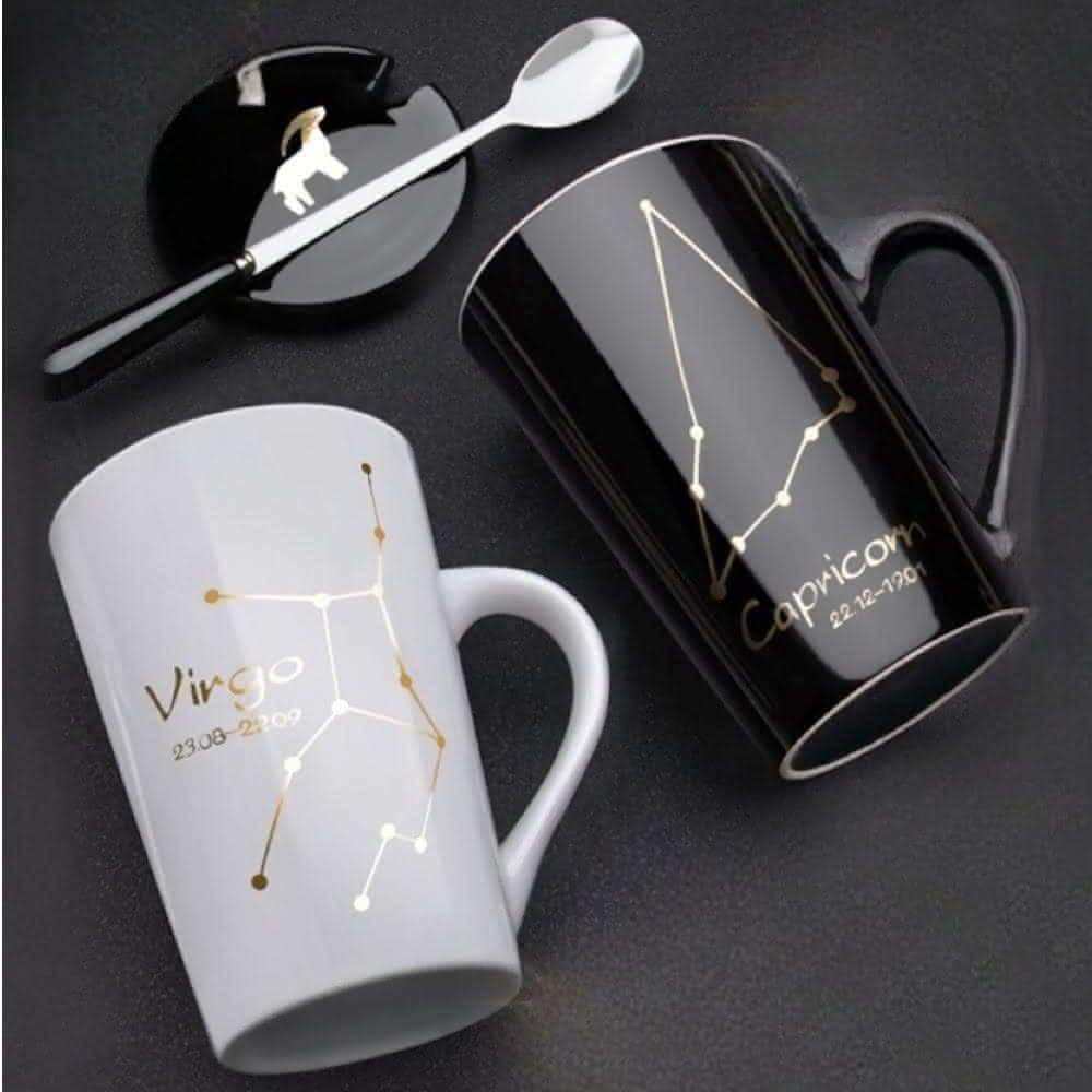 【蛋蛋購物】星座陶瓷馬克杯 450ml  (交換禮物 聖誕禮物 星座杯 情侶馬克杯 情人禮物 紀念禮物 週年紀念 陶瓷杯 個性馬克杯 生日禮物 馬克杯)