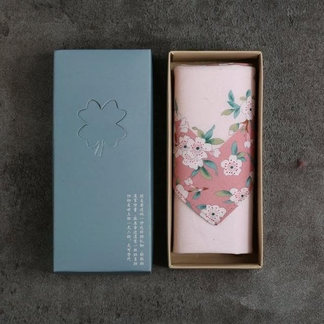 【巴黎精品】現貨+預購 手帕禮盒純棉方巾 單入櫻花印花絲光棉柔軟母親節生日禮物女配件3色p1ae5