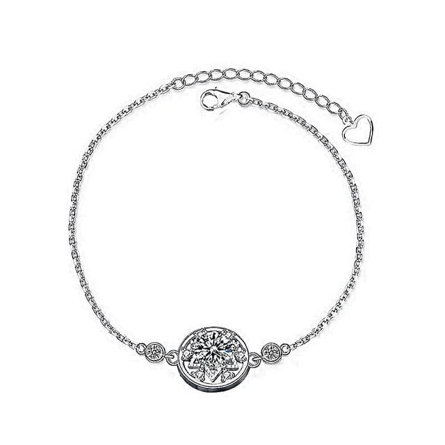 【巴黎精品】現貨+預購 莫桑鑽手鍊925純銀銀飾0.5ct捕夢網六芒星女飾品p1as92