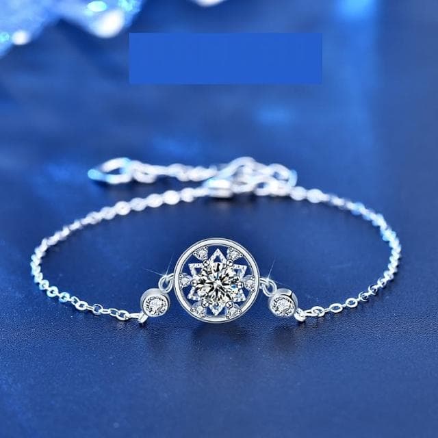 【巴黎精品】現貨+預購 莫桑鑽手鍊925純銀銀飾0.5ct捕夢網六芒星女飾品p1as92