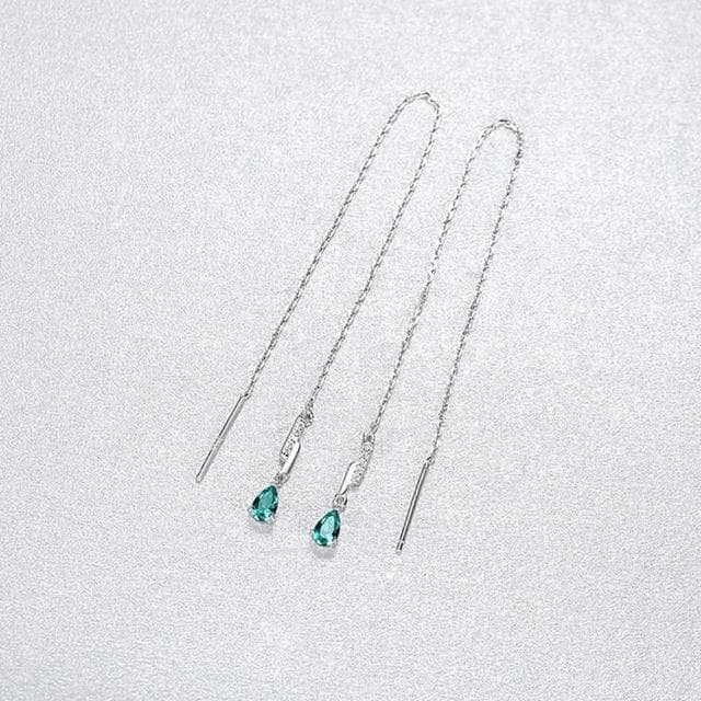 【巴黎精品】現貨+預購 鋯石耳環925純銀耳針氣質簡約流蘇耳線耳環女飾品2色v1aa58