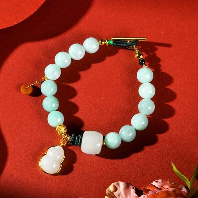 【巴黎精品】情人節禮物 現貨+預購 翡翠手鍊葫蘆手珠平安擋煞防小人轉運淨化招財開運-9mm白玉桶珠南紅女飾品p1ax89
