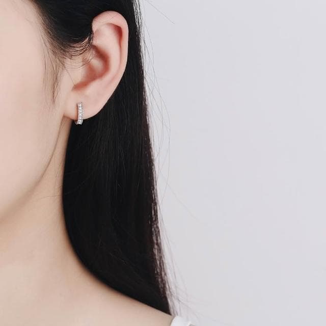 【巴黎精品】現貨秒發 莫桑鑽石耳環925純銀耳環耳針銀飾品-0.14克拉女飾品配件情人節禮物v1ae13