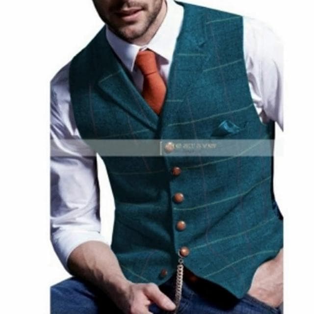 【巴黎精品】父親節禮物 現貨+預購 西裝背心西服馬甲復古格紋翻領英倫風男外套6色a1ad18