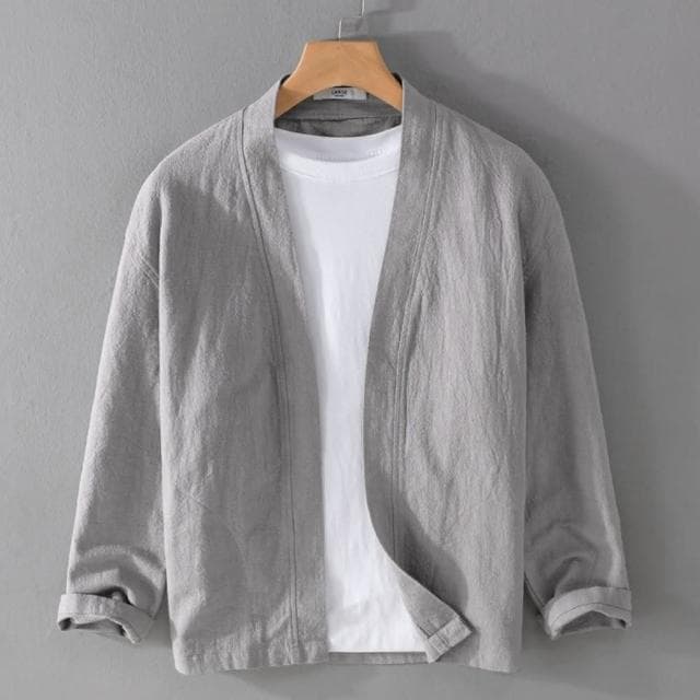 【巴黎精品】父親節禮物 現貨+預購 棉麻外套休閒夾克復古漢服舒適透氣男外套3色a1bv24