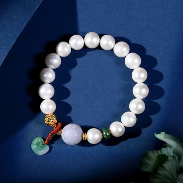 【巴黎精品】情人節禮物 現貨+預購 珍珠手鍊玉石手串手珠平安擋煞防小人轉運淨化招財開運-10mm紫羅蘭翡翠如意女飾品a1ha18