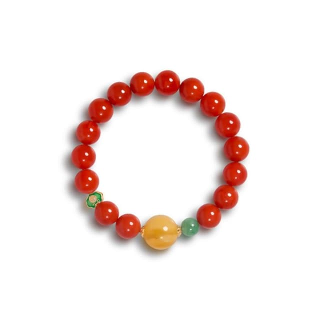【巴黎精品】情人節禮物 現貨+預購 南紅手鍊玉石手串手珠平安擋煞防小人轉運淨化招財開運-10mm蜜蠟翡翠如意女飾品a1ha22