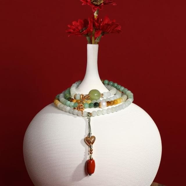 【巴黎精品】情人節禮物 現貨+預購 翡翠手鍊玉石毛衣鏈手珠平安擋煞防小人轉運淨化招財開運-5mm南紅珍珠和闐玉女飾品a1ha36