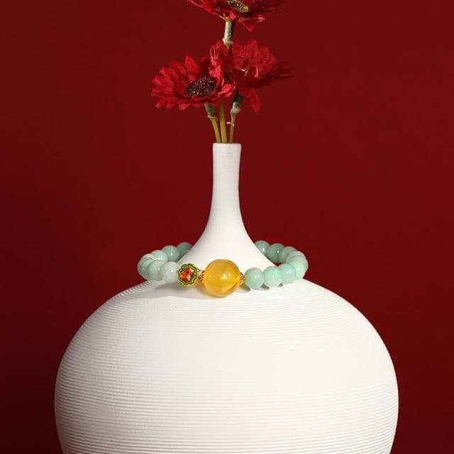 【巴黎精品】情人節禮物 現貨+預購 翡翠手鍊玉石手串手珠平安擋煞防小人轉運淨化招財開運-8mm蜜蠟15mm琺瑯彩女飾品a1ha50