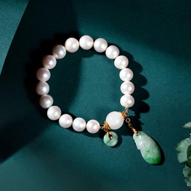 【巴黎精品】情人節禮物 現貨+預購 珍珠手鍊玉石手珠平安擋煞防小人轉運淨化招財開運-10mm翡翠平安扣白玉女飾品a1ha88