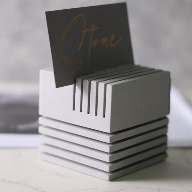 時硐STONE 正方名片架(手工 創意名片架 獨特名片架 名片座 禮物 擺飾 裝飾品 質感 療愈小物)