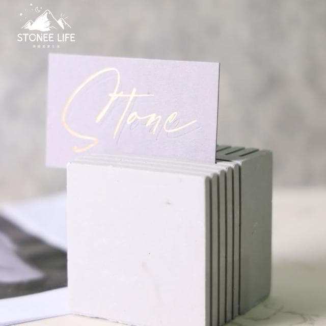 時硐STONE 正方名片架(手工 創意名片架 獨特名片架 名片座 禮物 擺飾 裝飾品 質感 療愈小物)