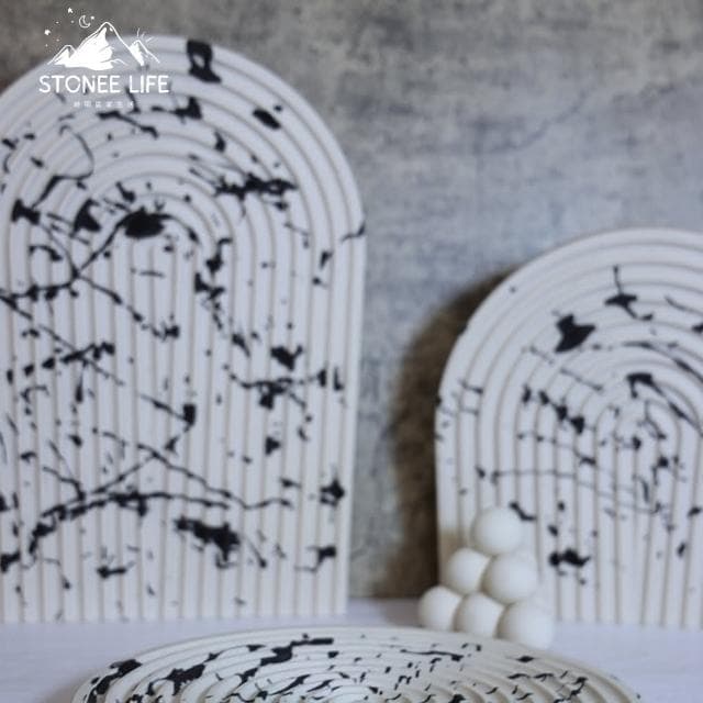 時硐STONE 拱形背景板擺飾盤-小(手工 居家飾品 拍攝背景板 裝飾品 拍攝道具 擺飾 飾品 禮物 質感)