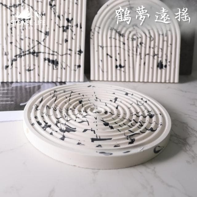 時硐STONE 圓形背景板擺飾盤(手工 居家飾品 拍攝背景板 裝飾品 拍攝道具 擺飾 飾品 禮物 質感 擺臺)