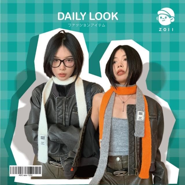 【ZOII 佐壹】Y2K圍脖圍巾 圍巾 圍脖 保暖圍巾 配件 Y2K 秋冬圍巾 脖圍 披巾 女生圍巾 #322004