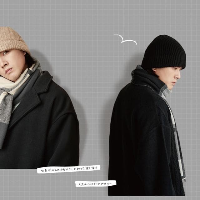 【ZOII 佐壹】高磅數格紋休閒男士圍巾 男士圍巾 圍巾 圍脖 脖圍 保暖 保暖圍巾 禦寒圍巾 賞雪 #322005