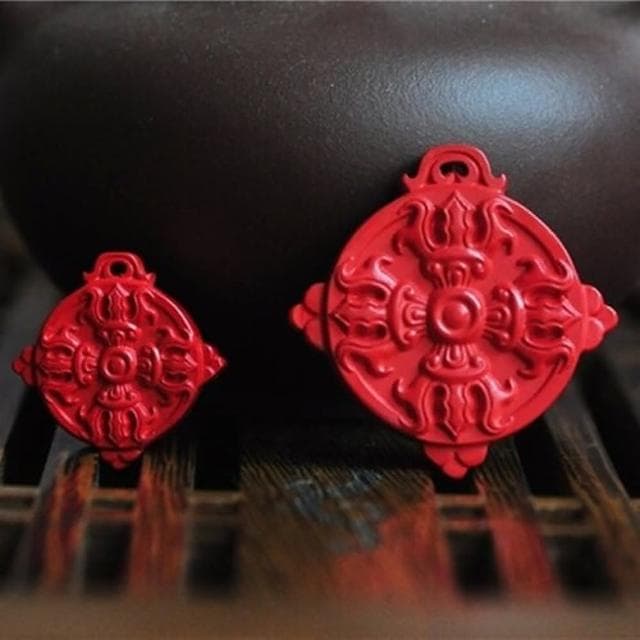【米蘭精品】父親節禮物 現貨+預購 硃砂項鍊掛牌吊墜金剛降魔杵天然男女配件情人節生日聖誕節交換禮物2款74al38