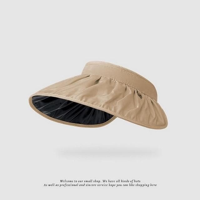 【米蘭精品】現貨+預購 空頂帽防曬帽遮陽黑膠貝殼帽女帽子母親節禮物5色74cp10