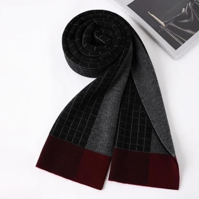 【米蘭精品】父親節禮物 現貨+預購 100%羊毛圍巾保暖披肩-拼色格紋針織男女配件情人節生日聖誕節交換禮物4色74dl30
