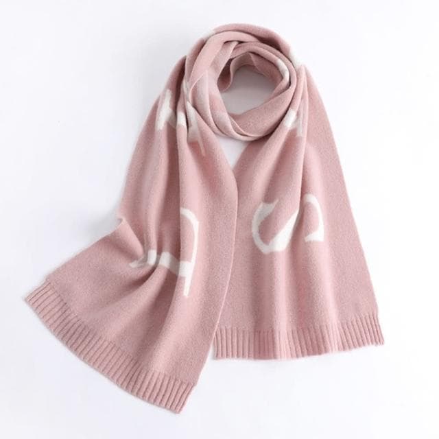 【米蘭精品】現貨+預購 100%羊毛圍巾保暖披肩-拼色字母印花男女配件生日情人節禮物4色74dl40