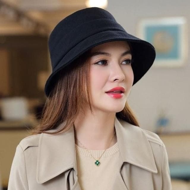【米蘭精品】現貨+預購 漁夫帽毛呢盆帽-保暖簡約百搭可摺疊羊毛休閒女帽子生日情人節禮物74bn44