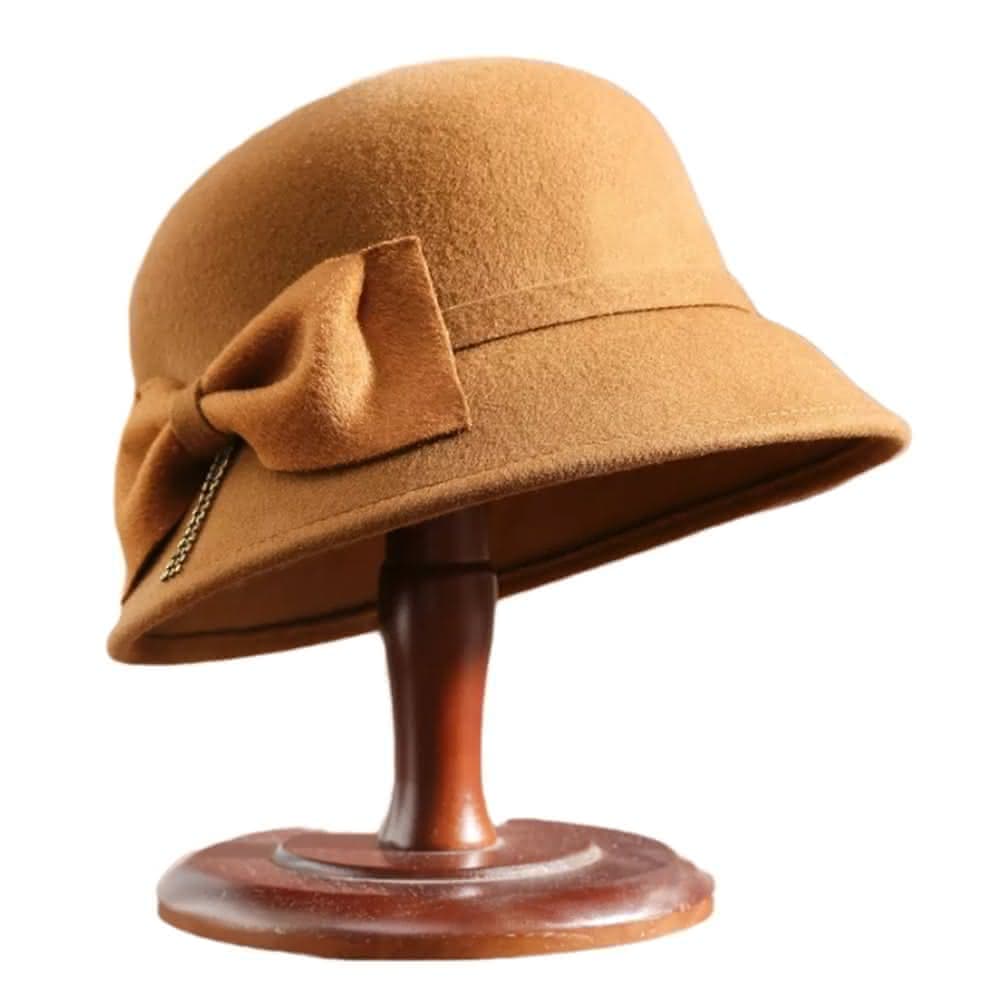 【米蘭精品】現貨+預購 羊毛帽禮帽-保暖優雅蝴蝶結英倫復古毛呢女帽子生日情人節禮物3色74dq4