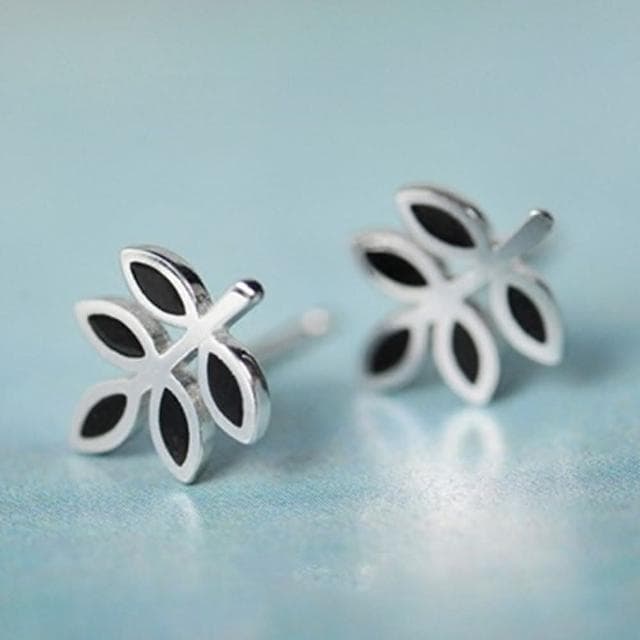 【米蘭精品】現貨+預購 耳環流行銀飾品瑪瑙耳飾時尚精美樹葉情人節生日禮物聖誕節交換禮物首選73ag16