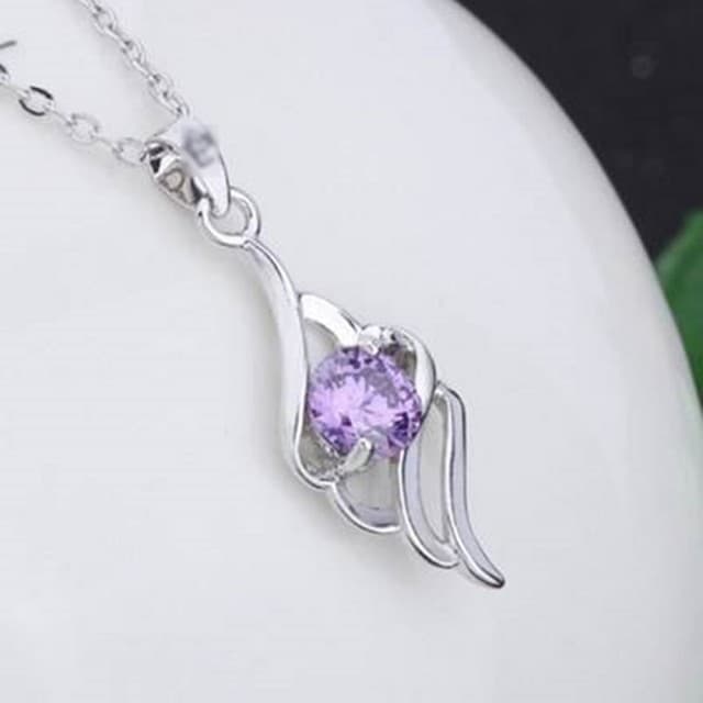 【米蘭精品】現貨+預購 鑲鑽項鍊流行銀飾品天使之翼韓國流行百搭母親節生日情人節聖誕節交換禮物73v4