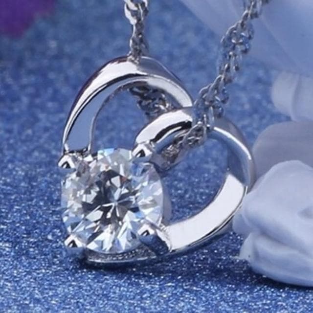 【米蘭精品】現貨+預購 鑲鑽項鍊流行銀飾品獨特心曲造型韓國流行母親節生日情人節聖誕節交換禮物73v12