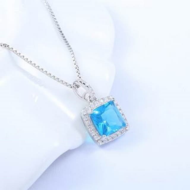 【米蘭精品】現貨+預購 項鍊流行銀飾品典雅方塊優雅奢華母親節生日情人節聖誕節交換禮物73v99