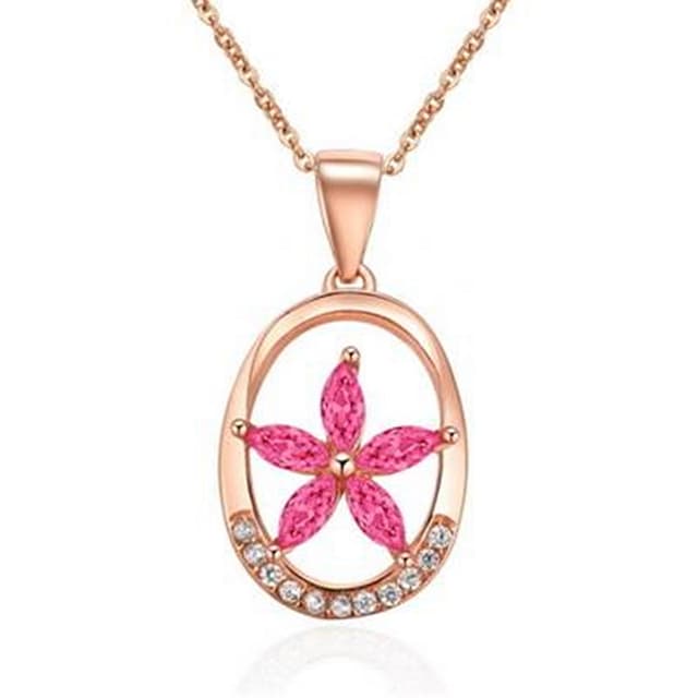 【米蘭精品】現貨+預購 花朵項鍊流行銀飾品百搭優雅簡單母親節生日情人節聖誕節交換禮物73v124