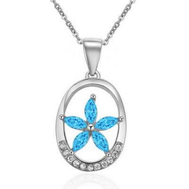 【米蘭精品】現貨+預購 花朵項鍊流行銀飾品百搭優雅簡單母親節生日情人節聖誕節交換禮物73v124