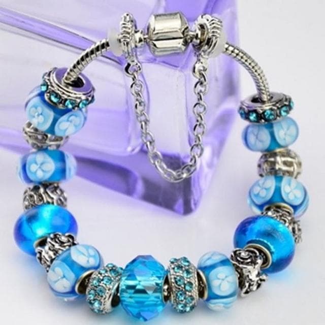 【米蘭精品】現貨+預購 串珠手鍊流行飾品琉璃珠水優雅水藍時尚母親節情人節生日聖誕節交換禮物2款73ay10