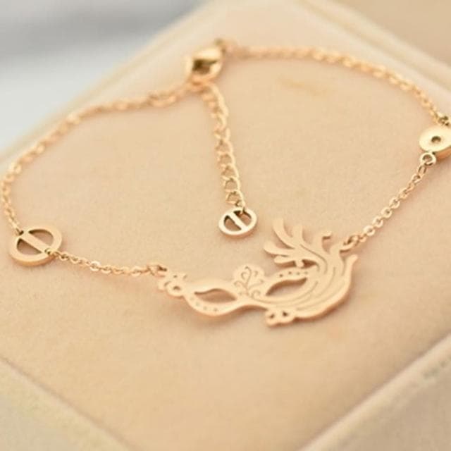 【米蘭精品】現貨+預購 玫瑰金鑲鑽手鍊流行飾品創意時尚面具流行母親節生日情人節聖誕節交換禮物71ah4