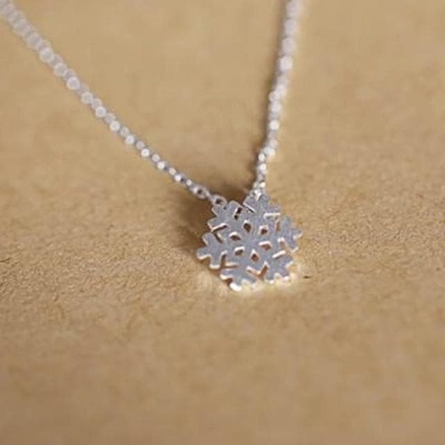 【米蘭精品】現貨+預購 項鍊流行銀飾品大方甜美雪花風格母親節生日情人節聖誕節交換禮物73as30