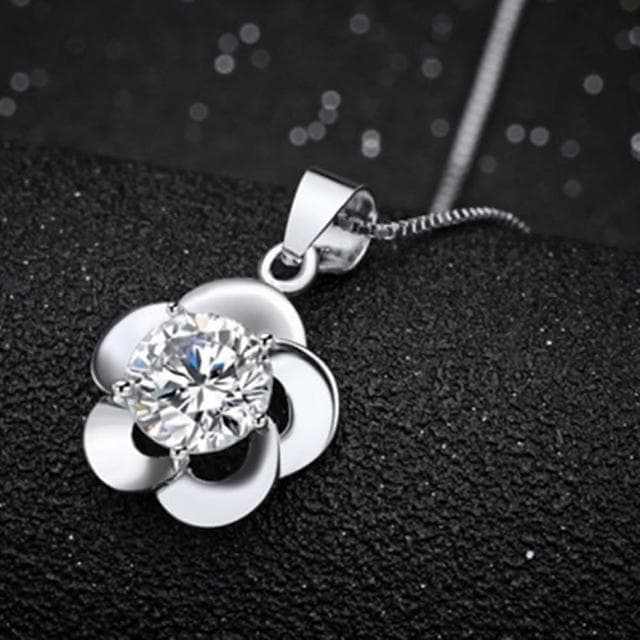 【米蘭精品】現貨+預購 項鍊鑲鑽流行銀飾品精緻梅花優雅高貴母親節情人節生日聖誕節交換禮物73am148