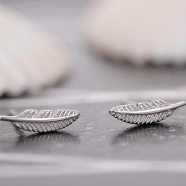 【米蘭精品】現貨+預購 耳環耳針式流行銀飾品精緻羽毛七夕情人節生日聖誕節交換禮物73ac21