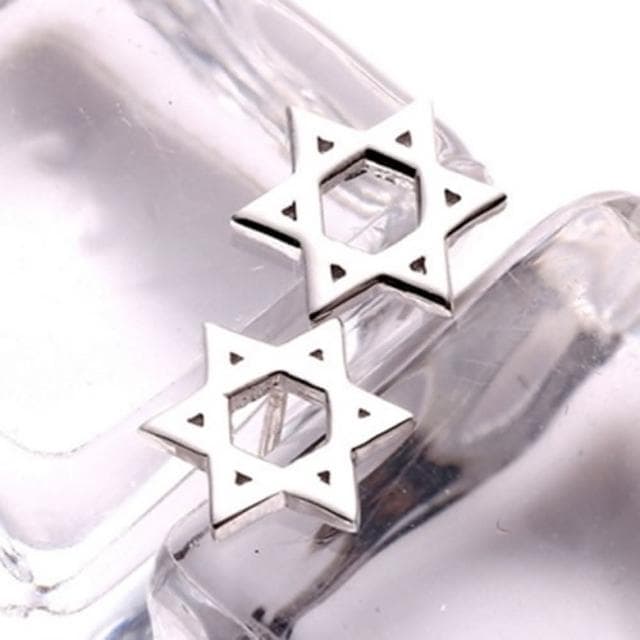 【米蘭精品】現貨+預購 耳環耳針式流行銀飾品時尚六芒星簡約七夕情人節生日聖誕節交換禮物73ac38